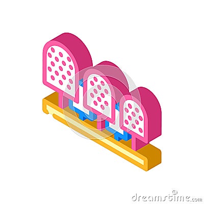 burs and cutters for cleaning and removing calluses isometric icon vector illustration Vector Illustration