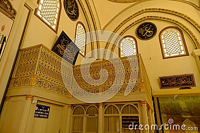 Bursa Grand Mosque or Ulu Cami is a mosque in Bursa, Turkey. Sitting, square Stock Photo