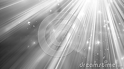 Burst of light on silver background abstract. Beautiful asymmetric rays for overlay design Stock Photo