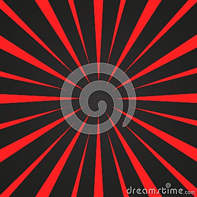 Burst red and black rays Vector Illustration