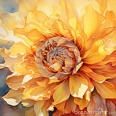 Burst of Sunshine: A Close-up of a Golden Sunflower Petal Stock Photo