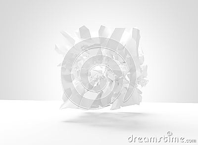 Bursting object 3d render Stock Photo