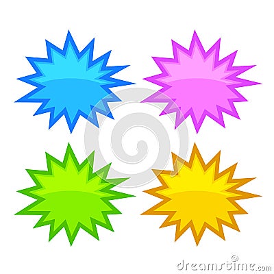 Bursting speech star bubble Vector Illustration