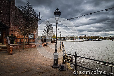 Burton Under Needwood England March 28 2021, A visit on a small walk by the lake in Barton Marina, England Burton under Needwood Editorial Stock Photo