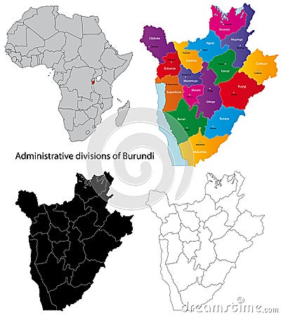 Burundi map Stock Photo