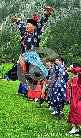 Buryat Dance Group Editorial Stock Photo