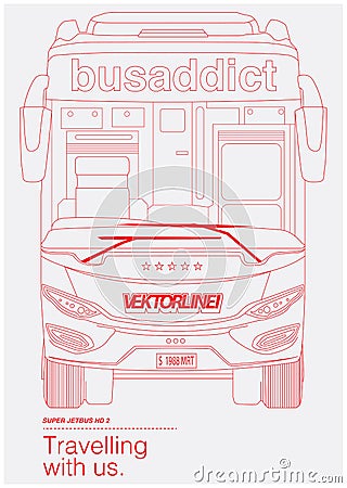 Bus Addict Vector Illustration