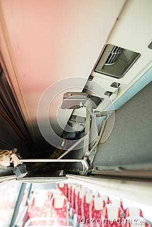 Bus air conditioning duct disassembled Stock Photo