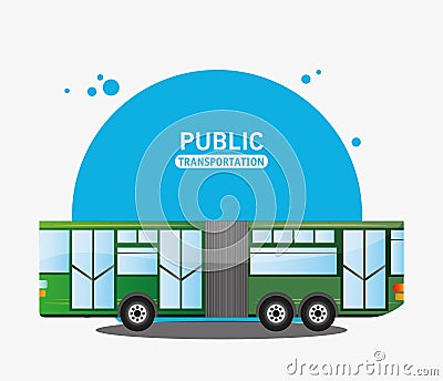 Bus city vehicle public transport Vector Illustration