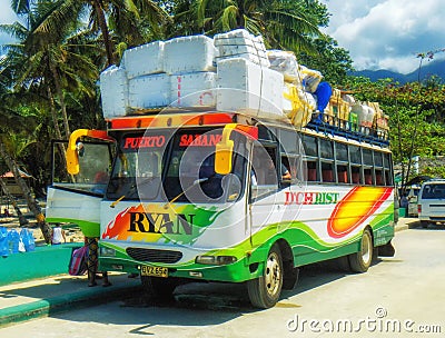 Bus at Coron bus Station Editorial Stock Photo