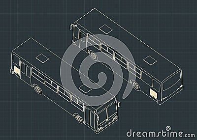 Bus drawings city bus Vector Illustration