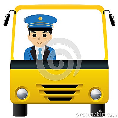 Bus driver Vector Illustration