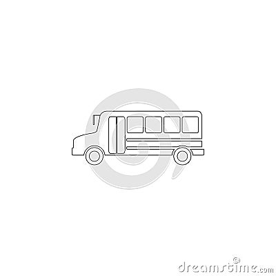 Bus. flat vector icon Vector Illustration