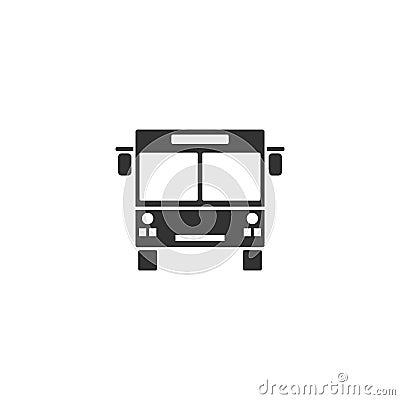 Bus icon flat Vector Illustration