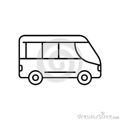 Bus Icon, Travel Anywhere by Bus, to reduce emissions. Vector Illustration