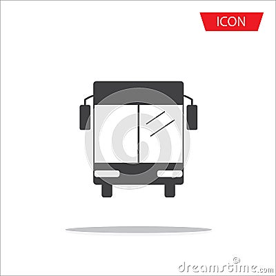 Bus icon vector isolated, Public transportation symbols on white Vector Illustration