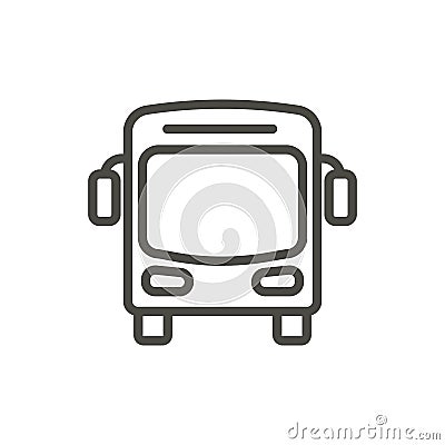 Bus icon vector. Line school bus symbol. Vector Illustration