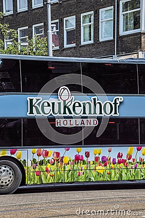 Bus Keukenhof Holland Tours & Tickets At Amsterdam The Netherlands 2018 Editorial Stock Photo