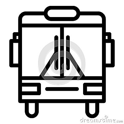 Bus line icon. Passenger bus vector illustration isolated on white. Public transport outline style design, designed for Vector Illustration