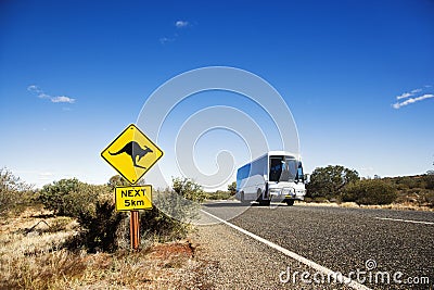 Bus rural Australia Stock Photo