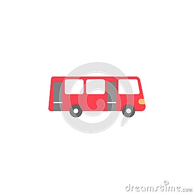 Bus solid icon, navigation and transport sign Vector Illustration