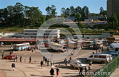 Bus station, Mbabane, Swaziland Editorial Stock Photo