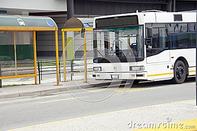 Bus stop Stock Photo