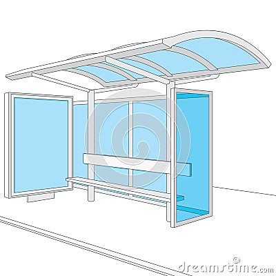 Bus stop Vector Illustration
