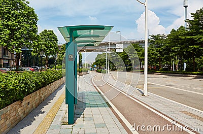 bus stop Stock Photo