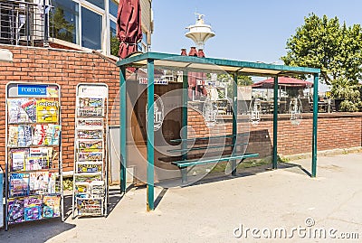 A bus stop in Istanbul. Editorial Stock Photo