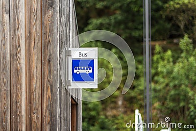 Bus stop sign Luxembourg Stock Photo