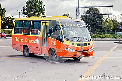 Bus in transmilenio portal 80 Editorial Stock Photo