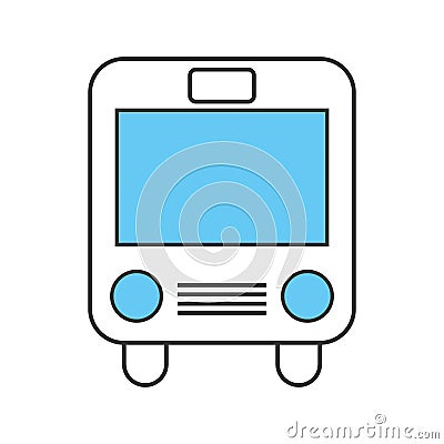 Bus transport isolated icon Vector Illustration