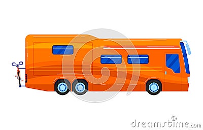 Bus transport, van truck vehicle for transportation, isolated on white vector illustration. Car camper icon for travel Vector Illustration