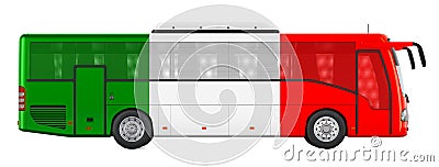 Bus travel in Ireland, Irish bus tours, concept. 3D rendering Stock Photo