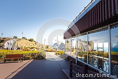 Scenery of Oryukdo sky walk in Busan city Editorial Stock Photo