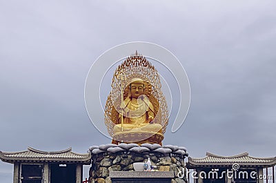Golden Buddha of Haedong Yonggung Temple Editorial Stock Photo