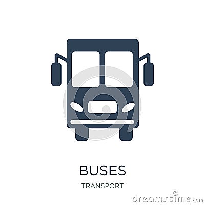 buses icon in trendy design style. buses icon isolated on white background. buses vector icon simple and modern flat symbol for Vector Illustration