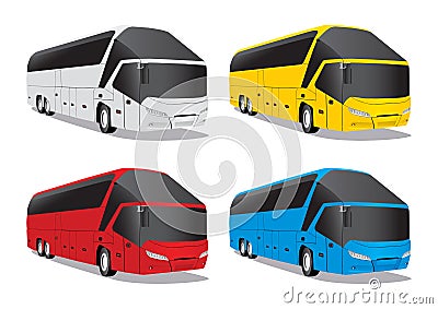 Buses Vector Illustration