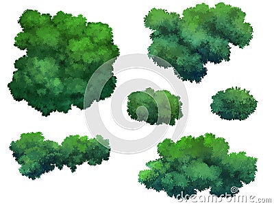 Bush for cartoon Stock Photo