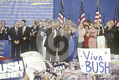 Bush/Cheney campaign rally Editorial Stock Photo