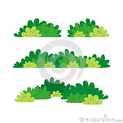The bush icon. Simple vector flat illustration on a white background Vector Illustration