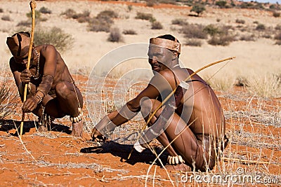 Bushman hunters Editorial Stock Photo