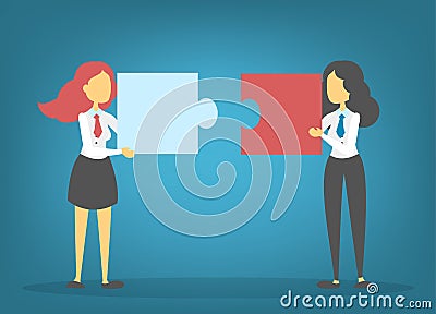 Busines people hold puzzle piece. Teamwork and partnership Editorial Stock Photo