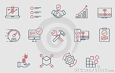 Set of icons for web Vector Illustration
