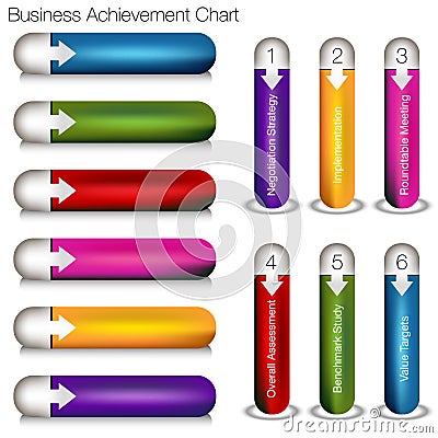 Business Achievement Chart Vector Illustration