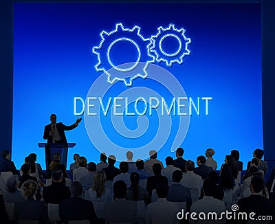 Business Achievement Progress Development Cogwheel Concept Stock Photo