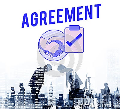 Business Agreement Deal Handshake Graphic Concept Stock Photo