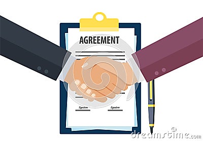 Business agreement handshake Stock Photo