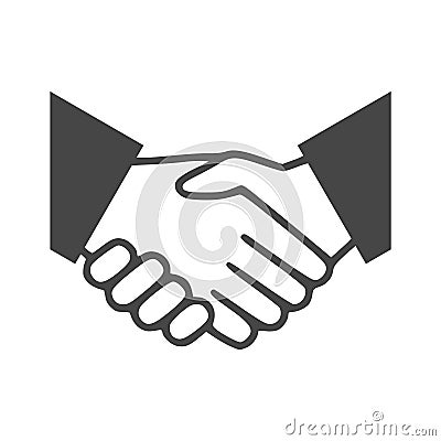 Business agreement handshake or friendly handshake, Partnership icon Vector Illustration